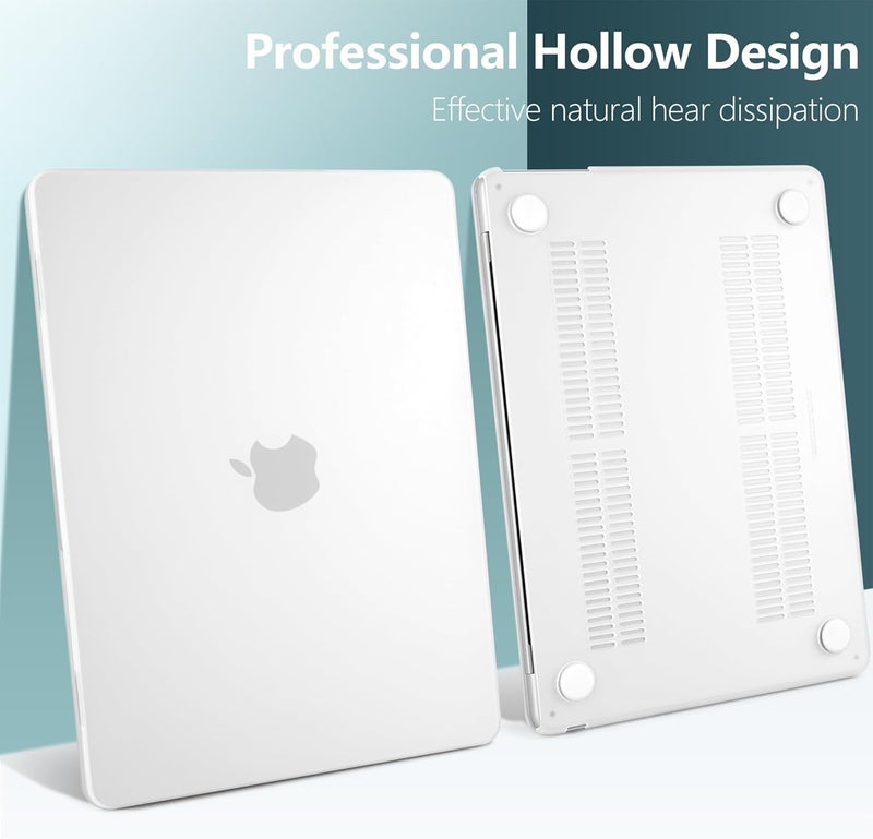 DONGKE Compatible with MacBook Air 13.6 inch Case M4 M3 M2 2025 2024 2023 2022 A3240 A3113 A2681, Plastic Hard Shell & Keyboard Cover for MacBook Air M4 13 inch Case, Matte Clear - Image 5